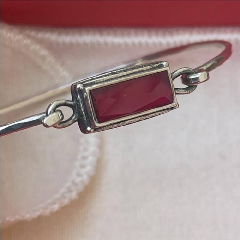James Avery Red Ruby hook on bracelet